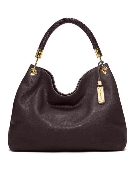 Michael Kors Skorpios Large Shoulder Bag in Brown.